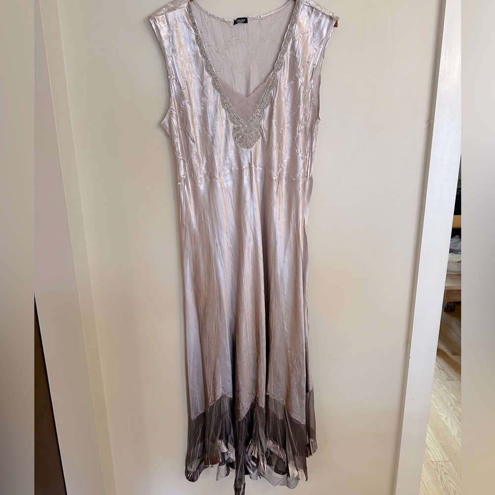 KOMAROV WOMAN Beach Cafe Ombré Sleeveless Maxi Lightweight Dress - 2X